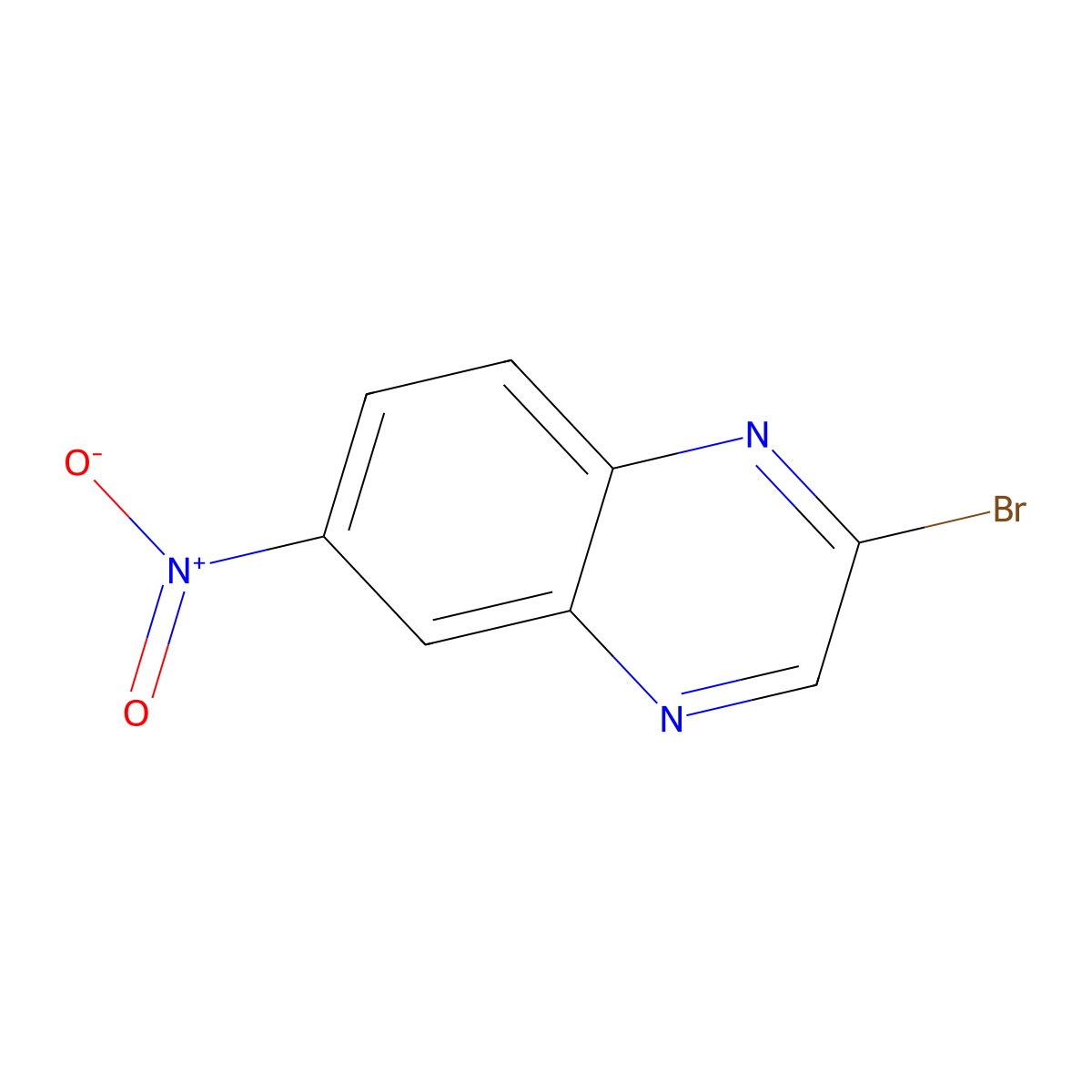 2-Bromo-6-nitroquinoxaline molecular structure, CAS 142396-57-4