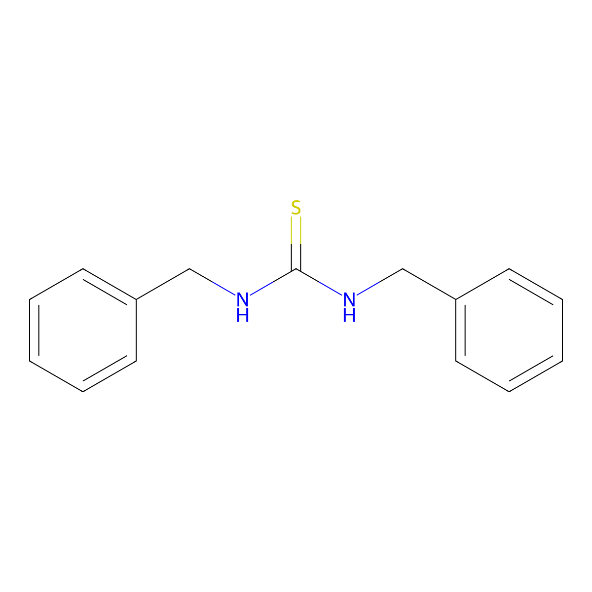 N,N'-Dibenzylthiourea molecular structure, CAS 1424-14-2