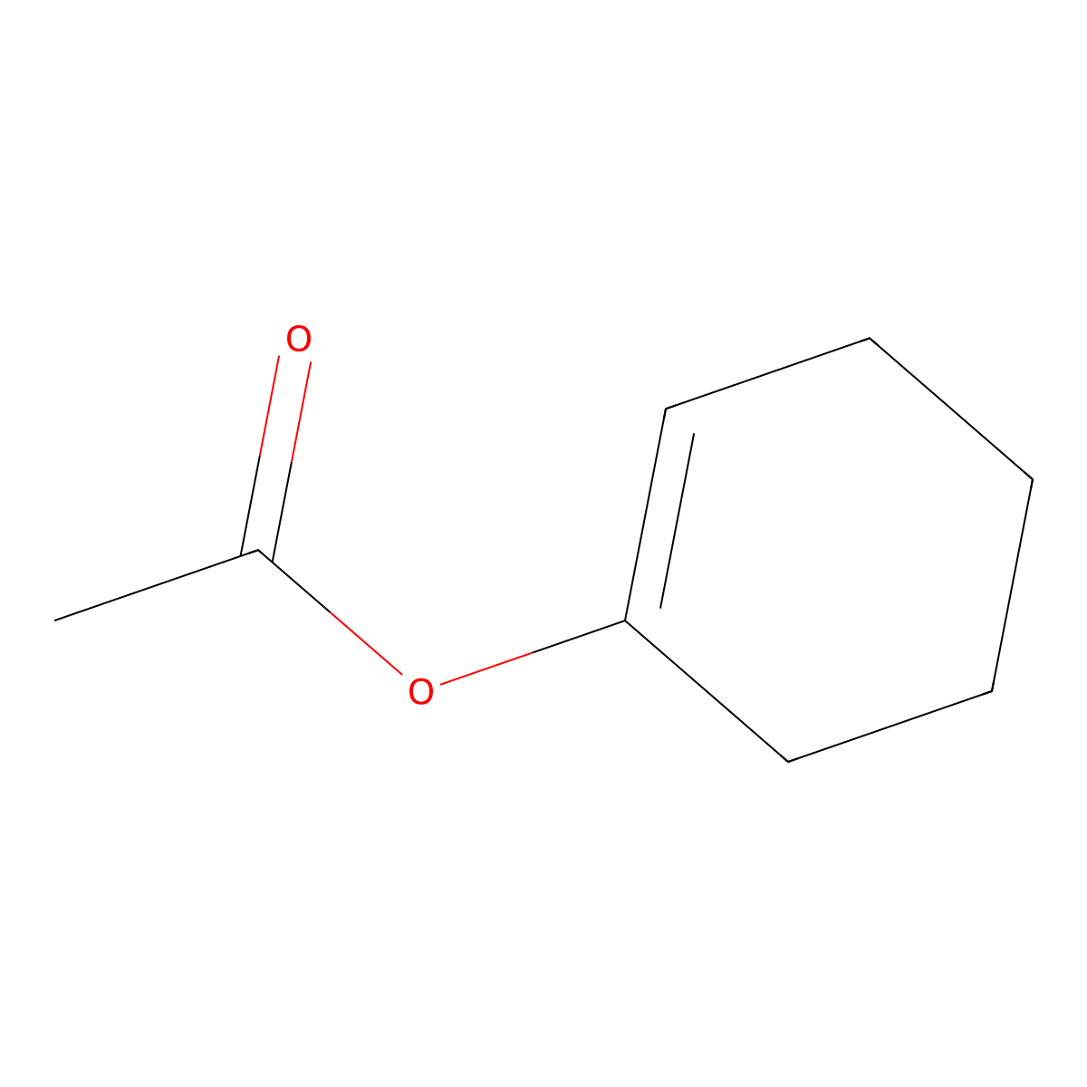 Cyclohexene-1-yl acetate molecular structure, CAS 1424-22-2