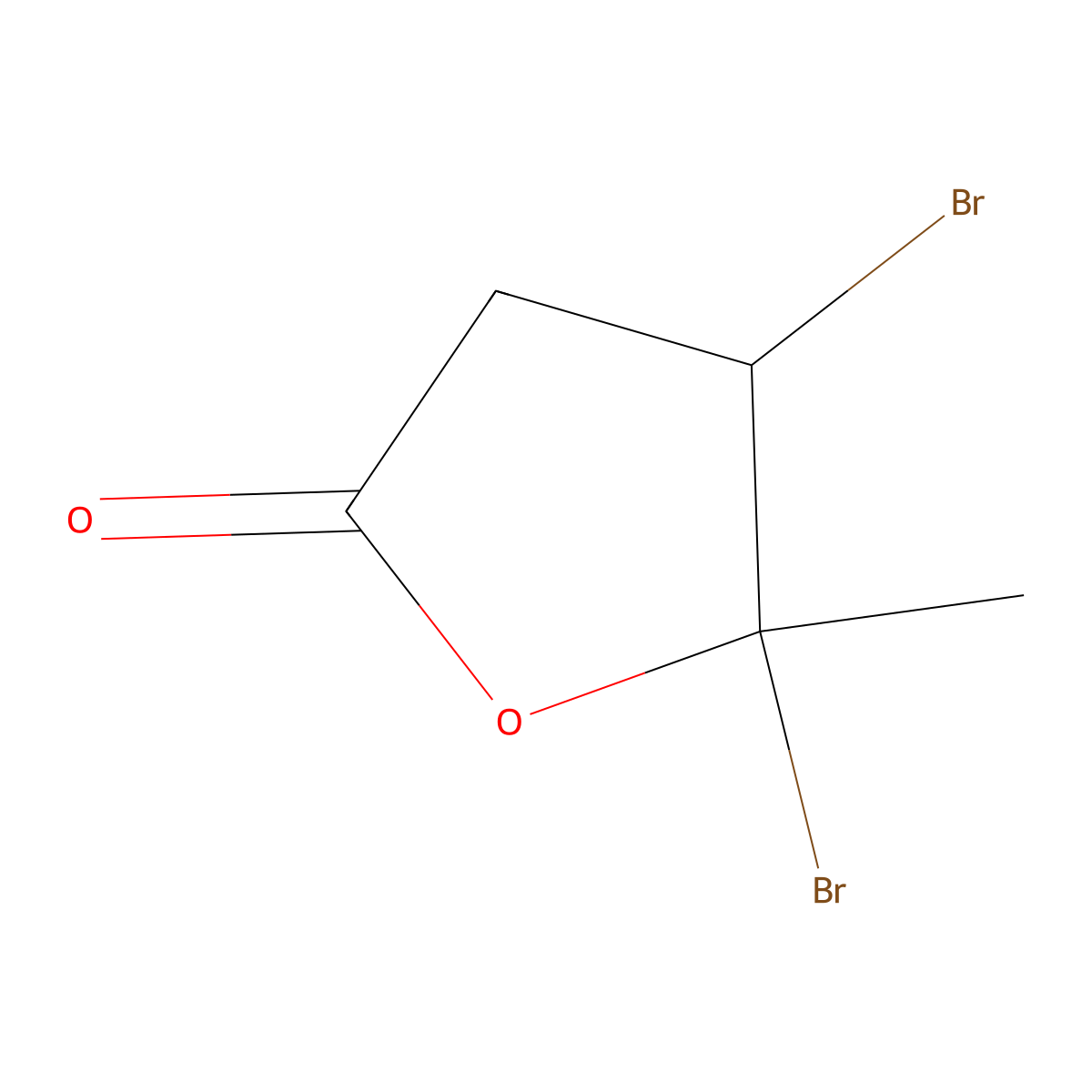 4,5-Dibromo-5-methyloxolan-2-one molecular structure, CAS 1424-35-7