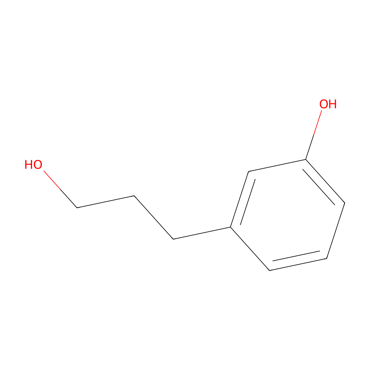 3-Hydroxybenzenepropanol molecular structure, CAS 1424-74-4