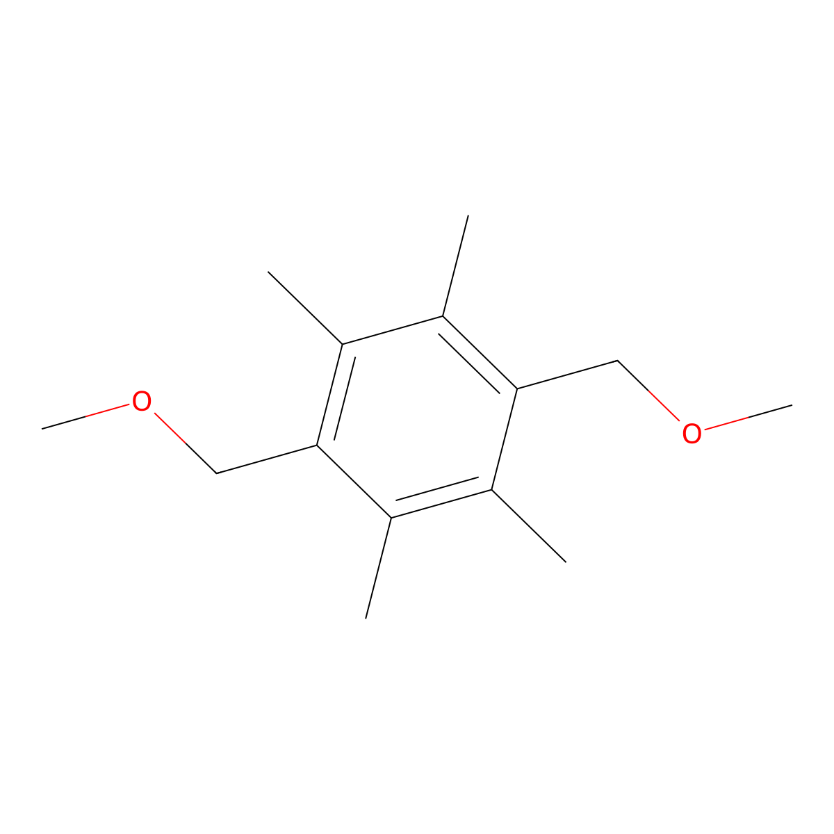 1,4-Bis(methoxymethyl)-2,3,5,6-tetramethylbenzene molecular structure, CAS 1424-78-8