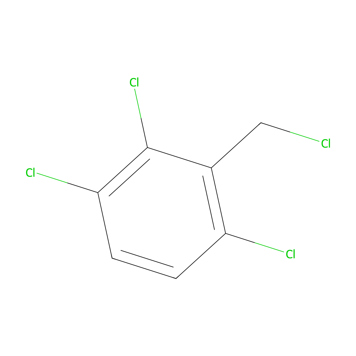 Benzene, 1,2,4-trichloro-3-(chloromethyl)- molecular structure, CAS 1424-79-9