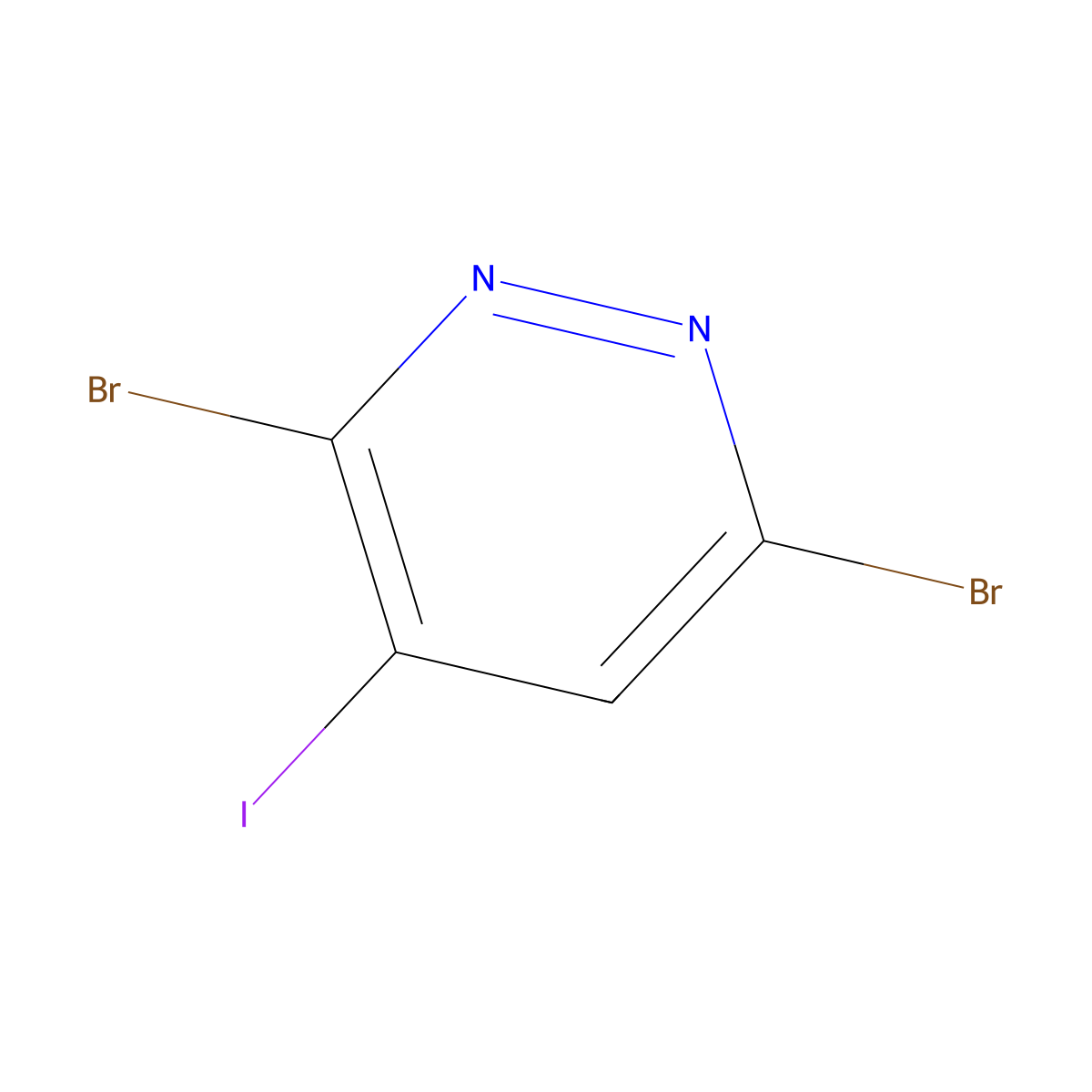 3,6-Dibromo-4-iodopyridazine molecular structure, CAS 1424016-60-3