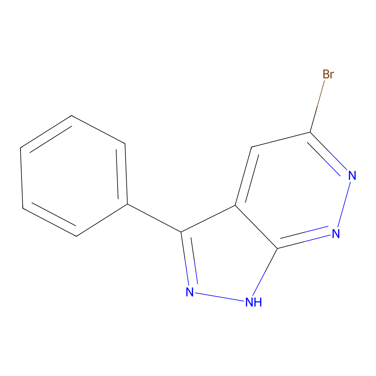 5-bromo-3-phenyl-1H-pyrazolo[3,4-c]pyridazine molecular structure, CAS 1424017-38-8