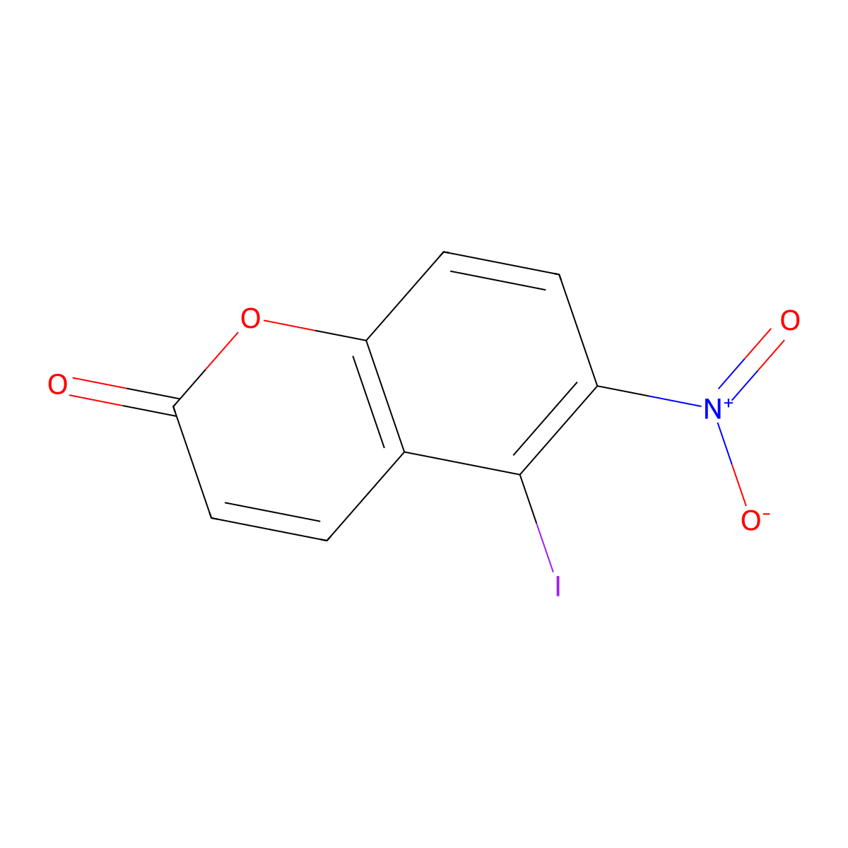 5-Iodo-6-nitrochromen-2-one molecular structure, CAS 142404-10-2