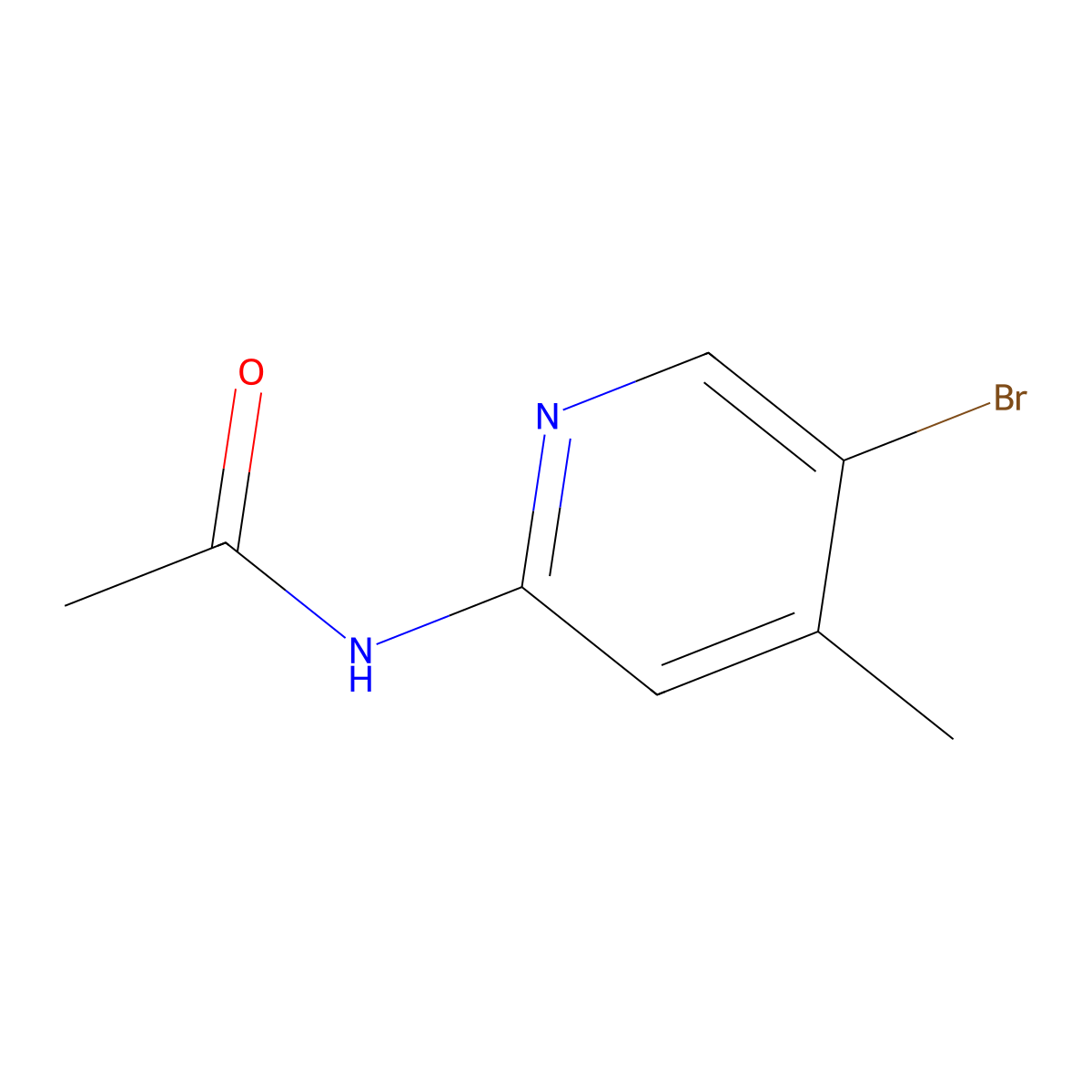 2-Acetamido-5-bromo-4-methylpyridine molecular structure, CAS 142404-82-8
