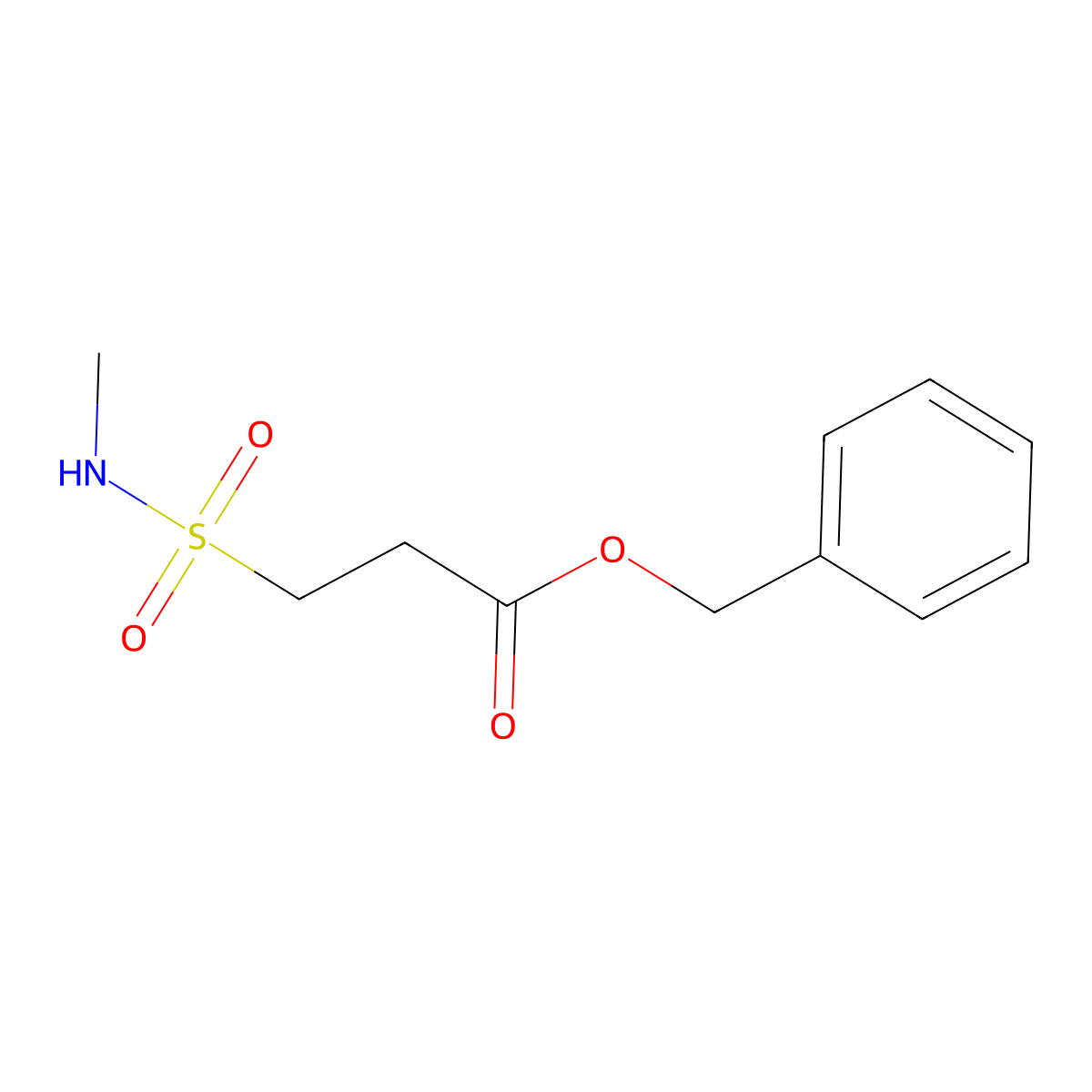 Benzyl 3-(methylsulfamoyl)propanoate molecular structure, CAS 1424042-10-3