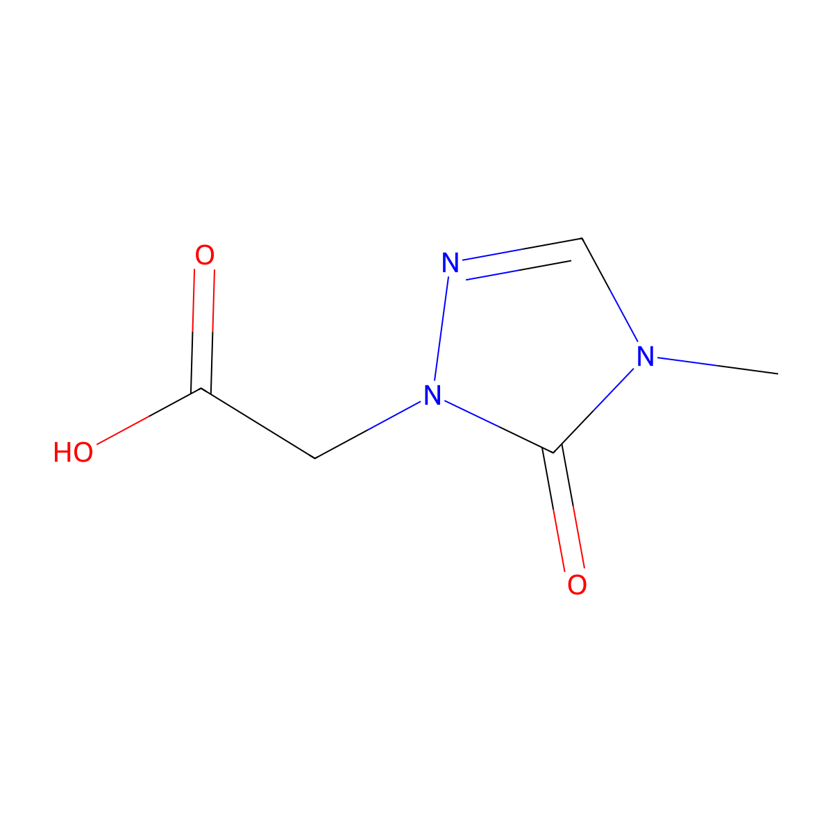 2-(4-methyl-5-oxo-4,5-dihydro-1H-1,2,4-triazol-1-yl)acetic acid molecular structure, CAS 1424081-43-5