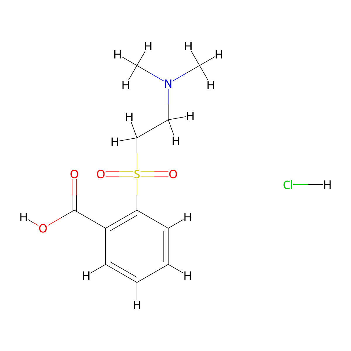 2-[2-(Dimethylamino)ethanesulfonyl]benzoic acid hydrochloride molecular structure, CAS 1424128-65-3