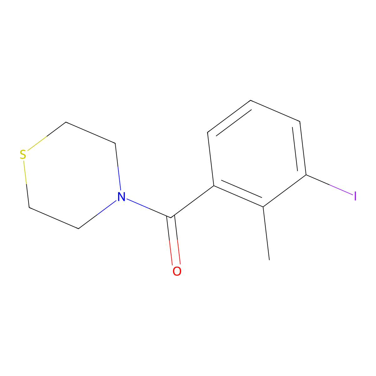 (3-Iodo-2-methylphenyl)(thiomorpholino)methanone molecular structure, CAS 1424183-86-7