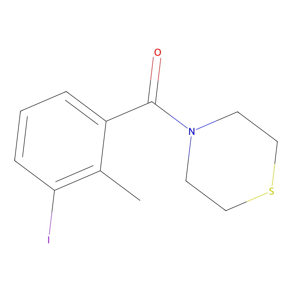 (3-Iodo-2-methylphenyl)(thiomorpholino)methanone molecular structure, CAS 1424183-86-7