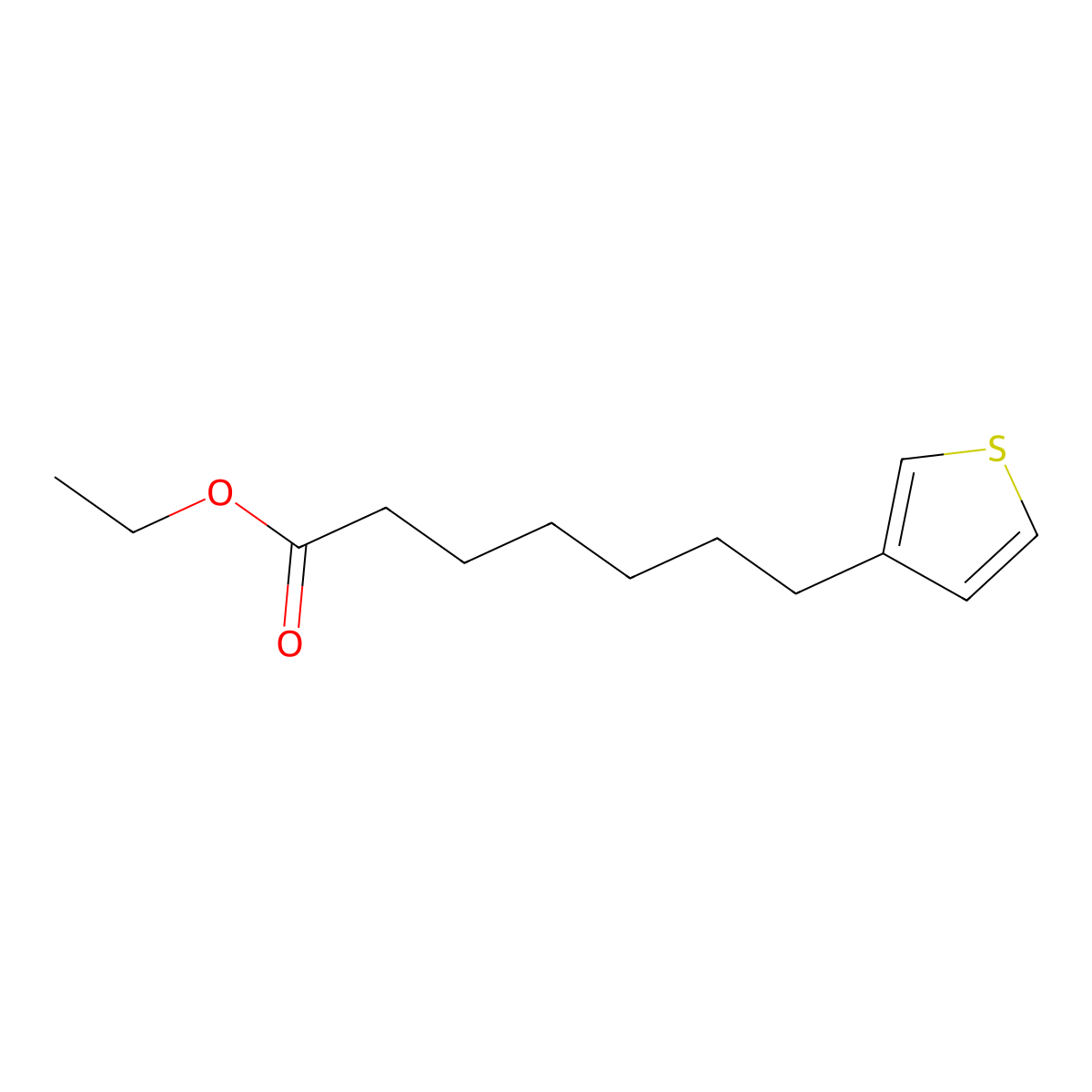 Ethyl 7-(thiophen-3-yl)heptanoate molecular structure, CAS 142422-84-2