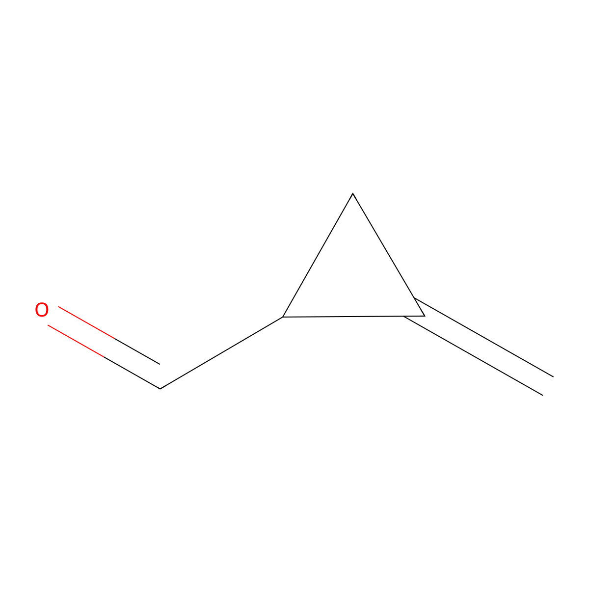 Cyclopropanecarboxaldehyde, methylene- molecular structure, CAS 142423-24-3