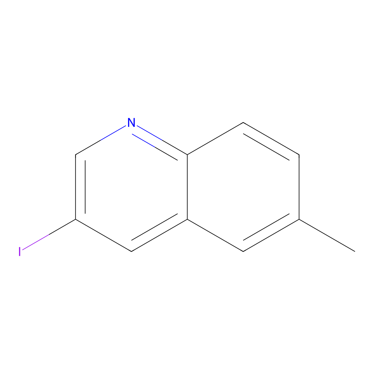 3-Iodo-6-methylquinoline molecular structure, CAS 1424246-00-3