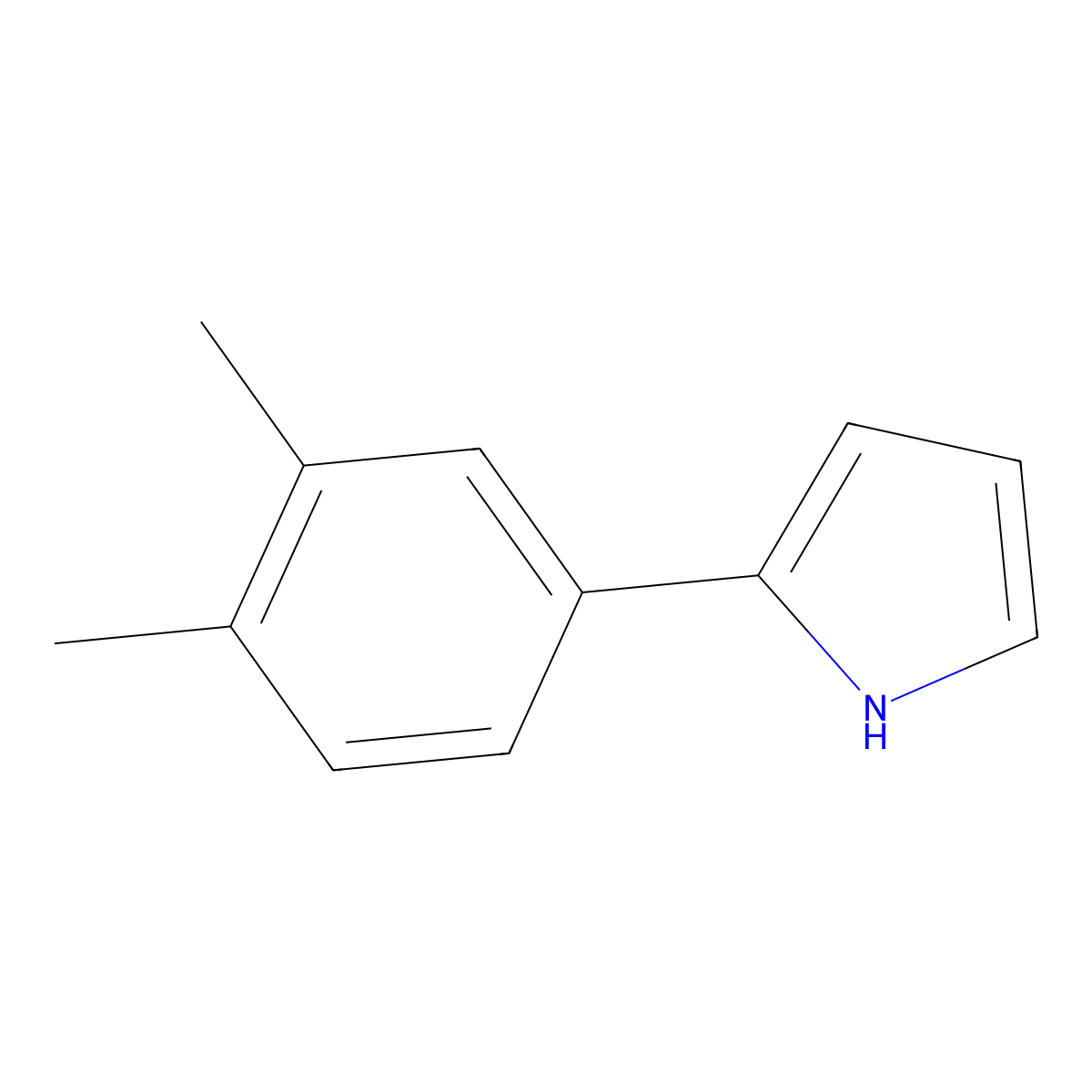 2-(3,4-Dimethylphenyl)-1H-pyrrole molecular structure, CAS 142425-97-6