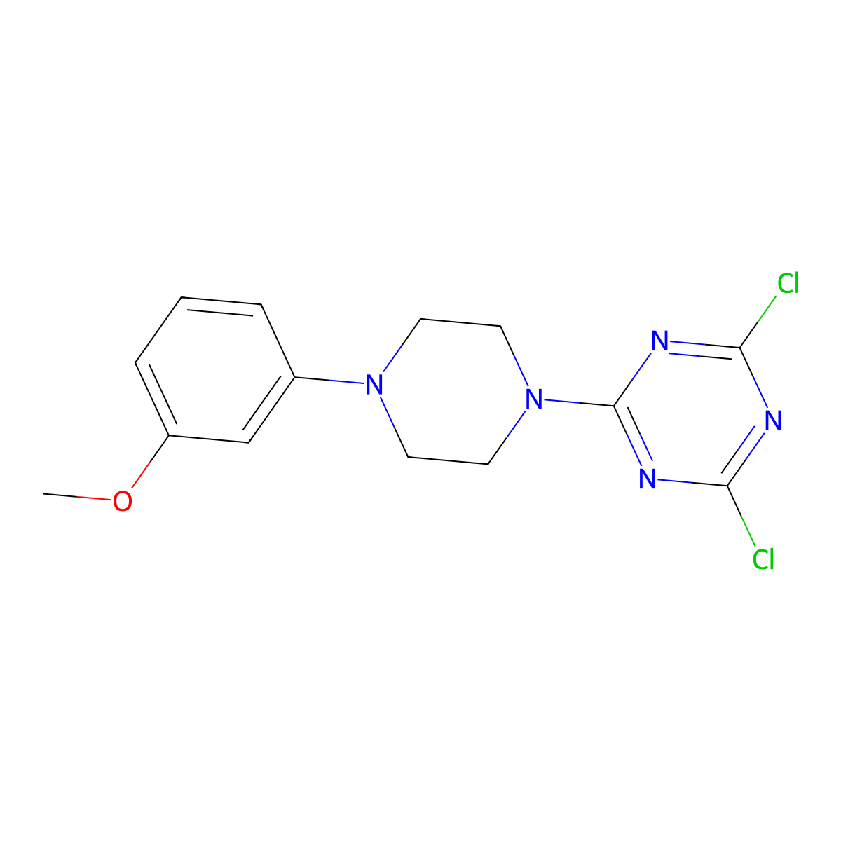 2,4-Dichloro-6-[4-(3-methoxyphenyl)piperazin-1-yl]-1,3,5-triazine molecular structure, CAS 1424265-30-4