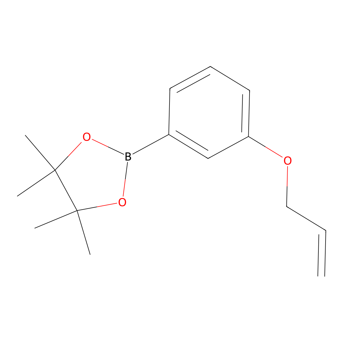 4,4,5,5-Tetramethyl-2-[3-(prop-2-en-1-yloxy)phenyl]-1,3,2-dioxaborolane molecular structure, CAS 1424265-66-6