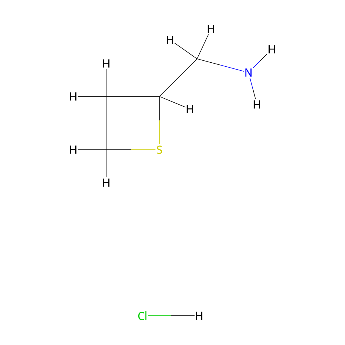 1-(Thietan-2-yl)methanamine hydrochloride molecular structure, CAS 1424279-84-4