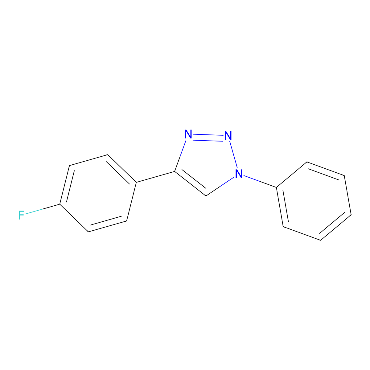 4-(4-Fluorophenyl)-1-phenyl-1H-1,2,3-triazole molecular structure, CAS 1424335-89-6