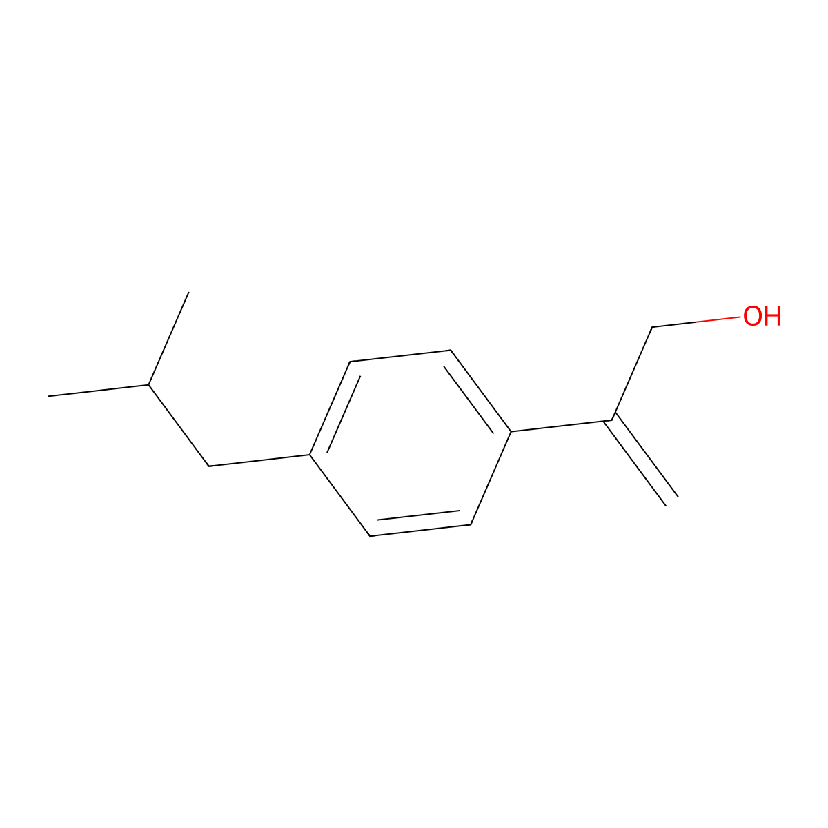 2-(4-Isobutylphenyl)prop-2-en-1-ol molecular structure, CAS 1424343-26-9