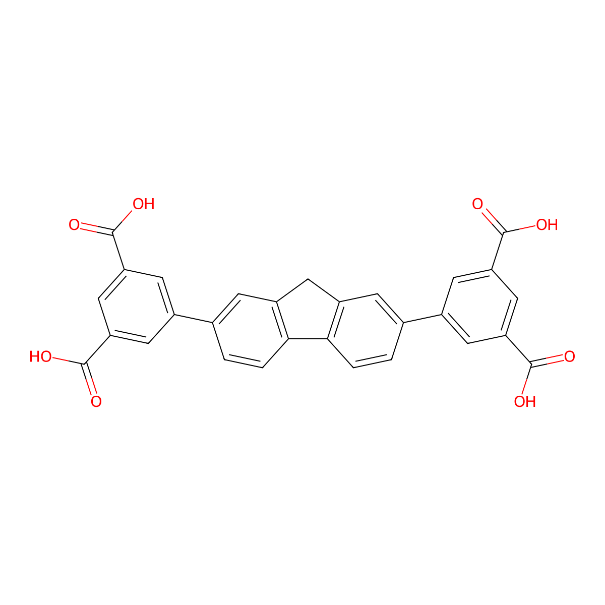 5,5'-(9H-Fluorene-2,7-diyl)diisophthalic acid molecular structure, CAS 1424351-59-6