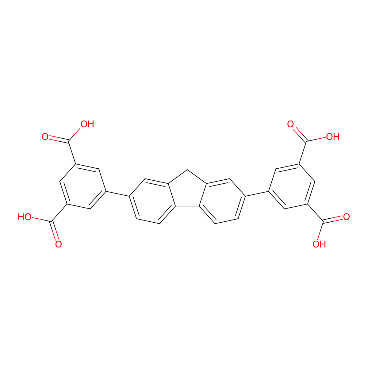 5,5'-(9H-Fluorene-2,7-diyl)diisophthalic acid molecular structure, CAS 1424351-59-6