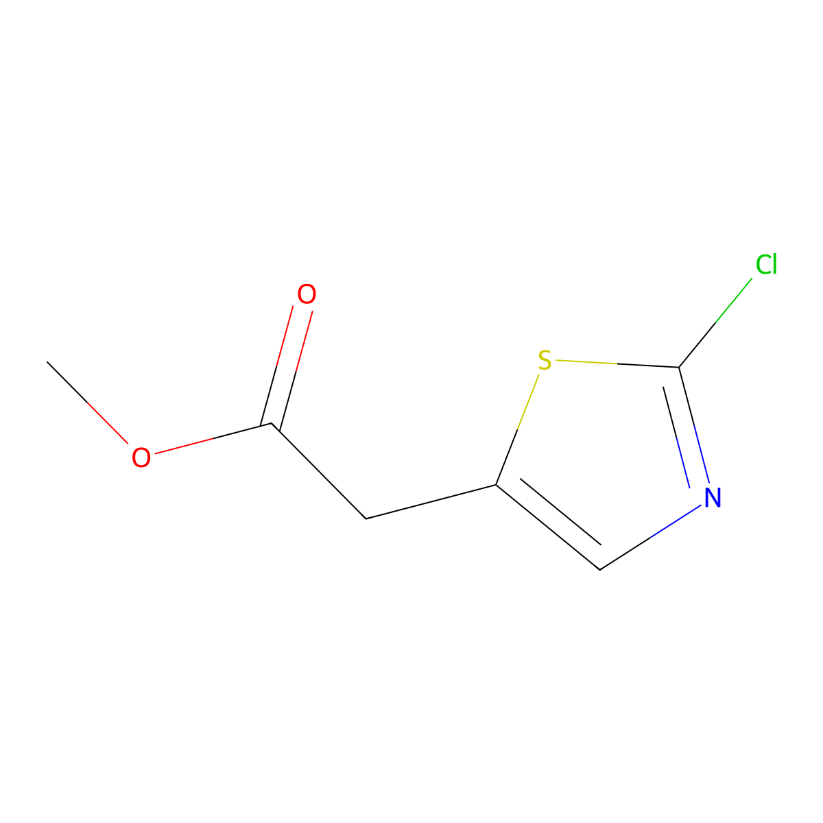 Methyl 2-(2-chloro-1,3-thiazol-5-yl)acetate molecular structure, CAS 1424352-59-9