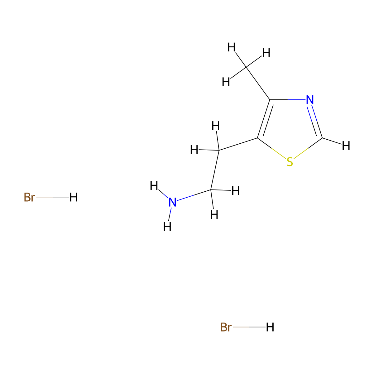 2-(4-Methylthiazol-5-yl)ethanamine dihydrobromide molecular structure, CAS 142437-65-8