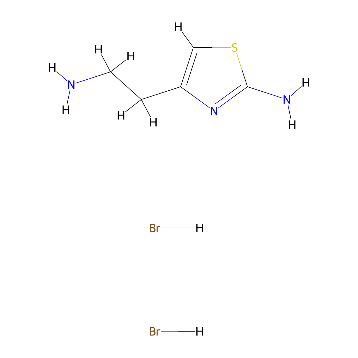 4-(2-Aminoethyl)-1,3-thiazol-2-amine dihydrobromide molecular structure, CAS 142437-66-9