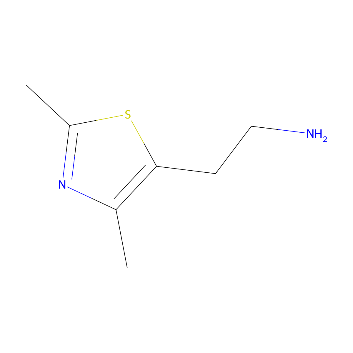 2-(Dimethyl-1,3-thiazol-5-yl)ethan-1-amine molecular structure, CAS 142437-68-1