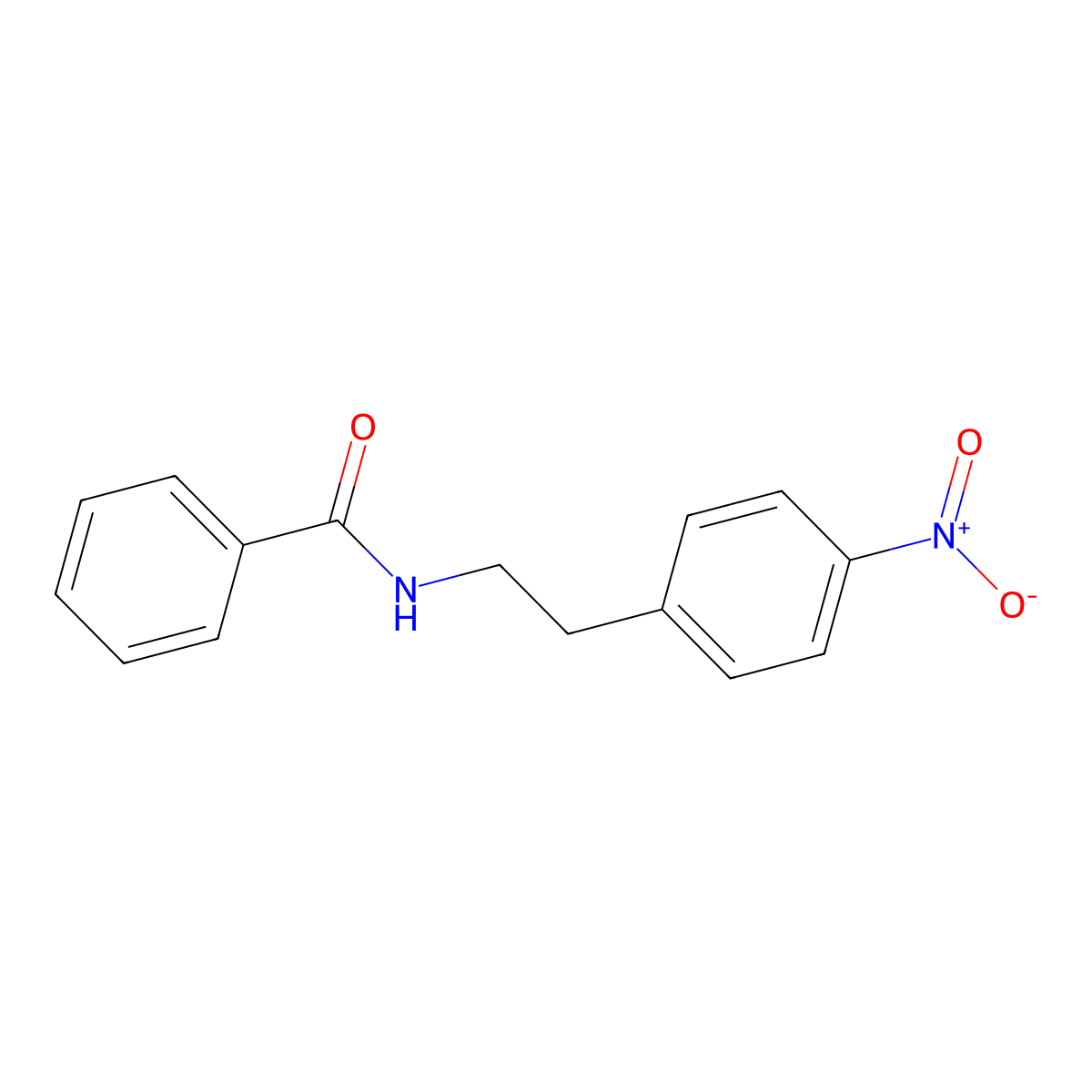 Benzamide, N-[2-(4-nitrophenyl)ethyl]- molecular structure, CAS 142437-69-2