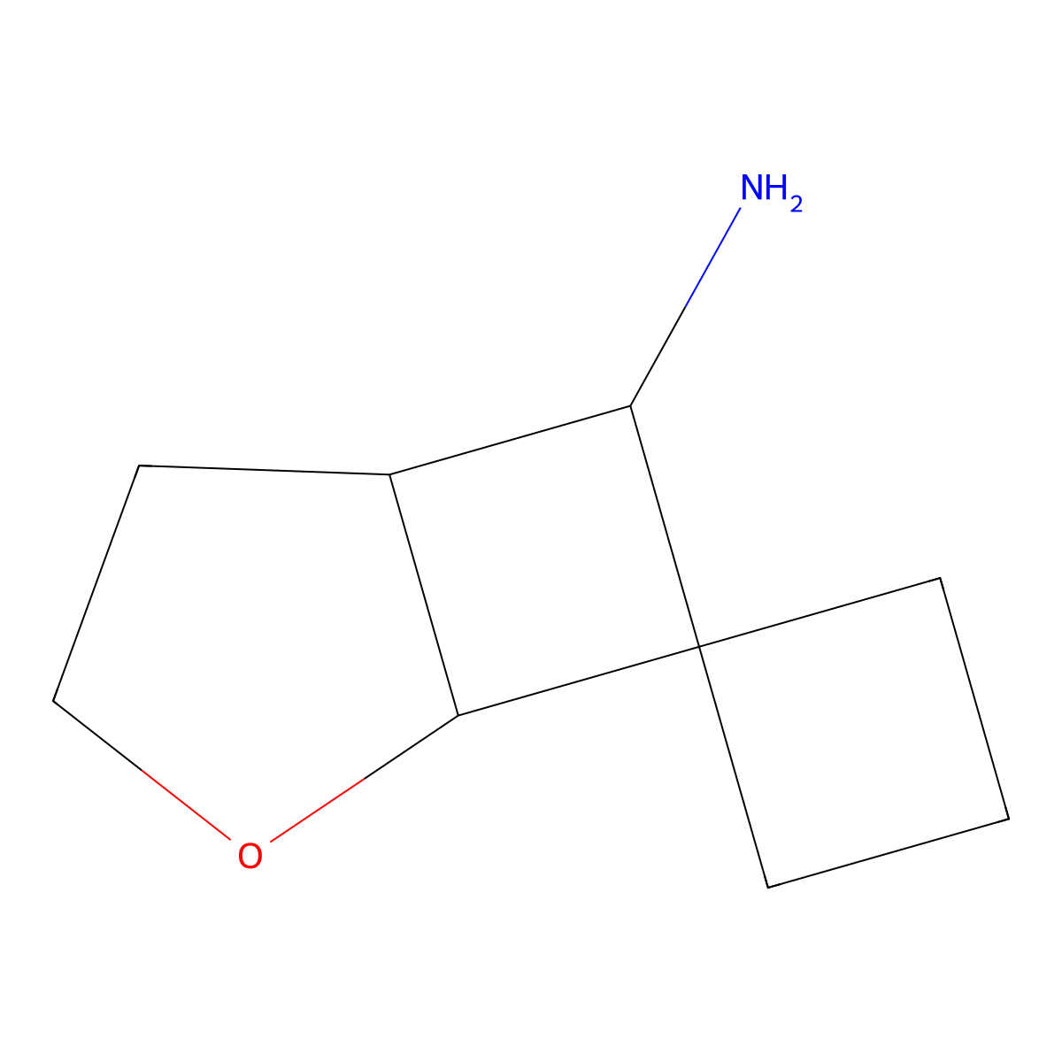 4-Oxaspiro[bicyclo[3.2.0]heptane-6,1'-cyclobutane]-7-amine molecular structure, CAS 1424386-32-2