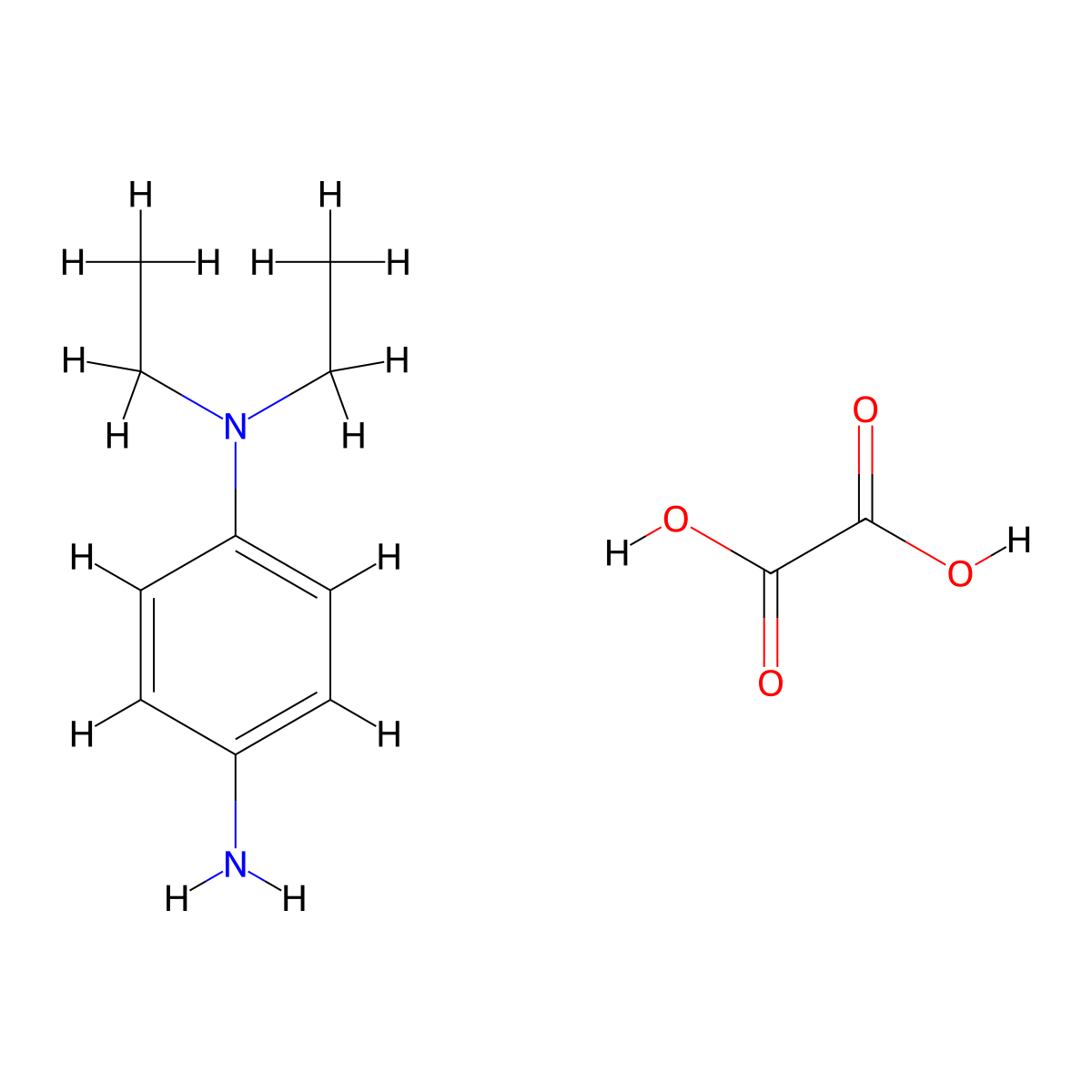 N,N-Diethyl-p-phenylenediamine oxalate molecular structure, CAS 142439-89-2