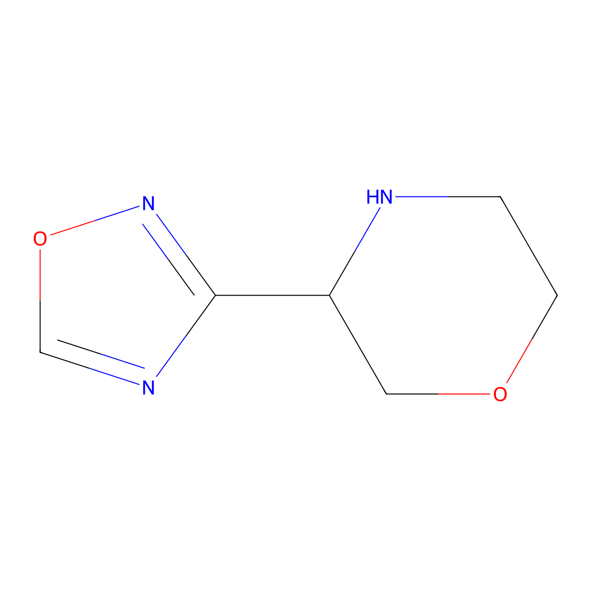 3-(1,2,4-Oxadiazol-3-yl)morpholine molecular structure, CAS 1424432-92-7