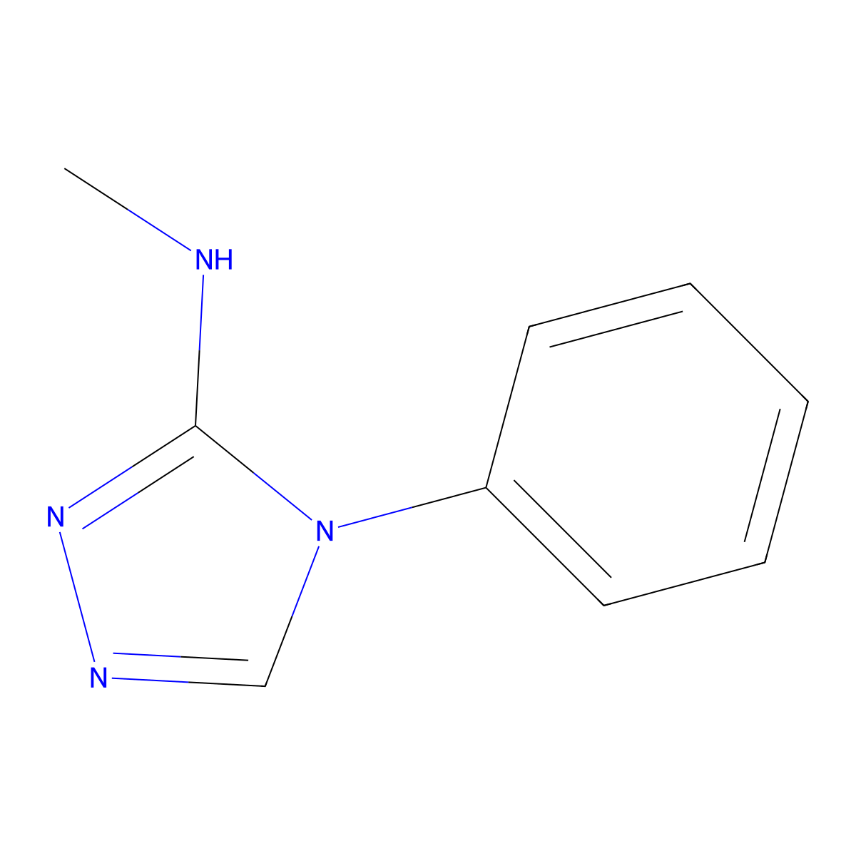 N-methyl-4-phenyl-4H-1,2,4-triazol-3-amine molecular structure, CAS 1424432-93-8