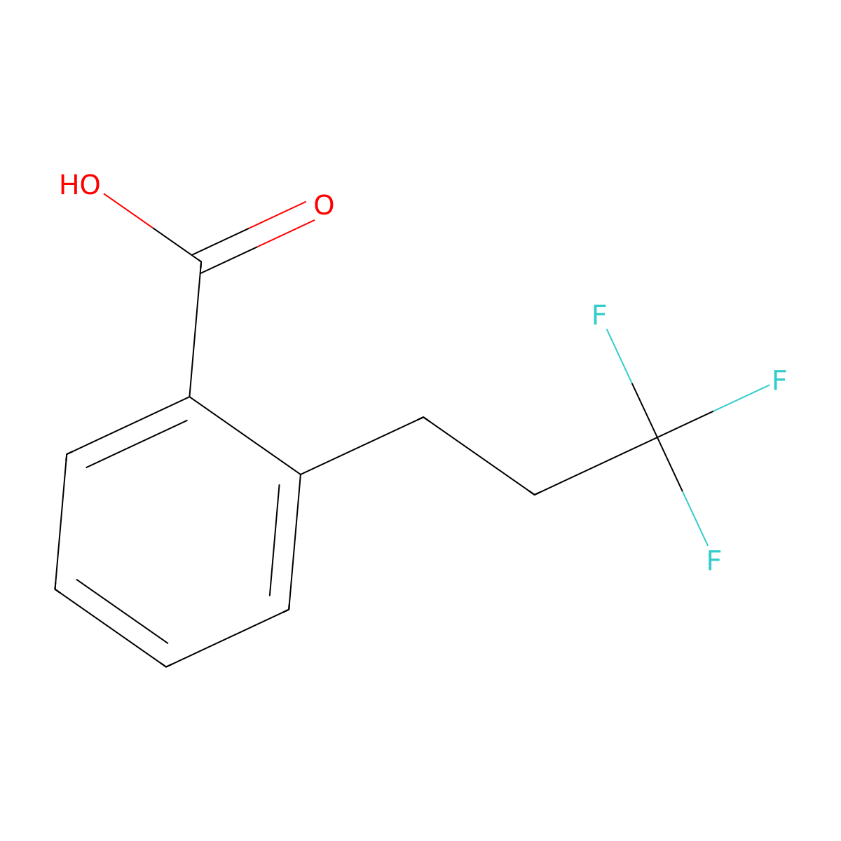 2-(3,3,3-Trifluoropropyl)benzoic acid molecular structure, CAS 1424445-88-4