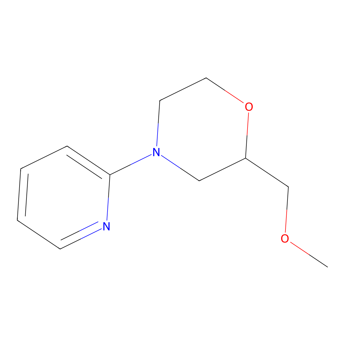 2-(Methoxymethyl)-4-(pyridin-2-yl)morpholine molecular structure, CAS 1424464-95-8