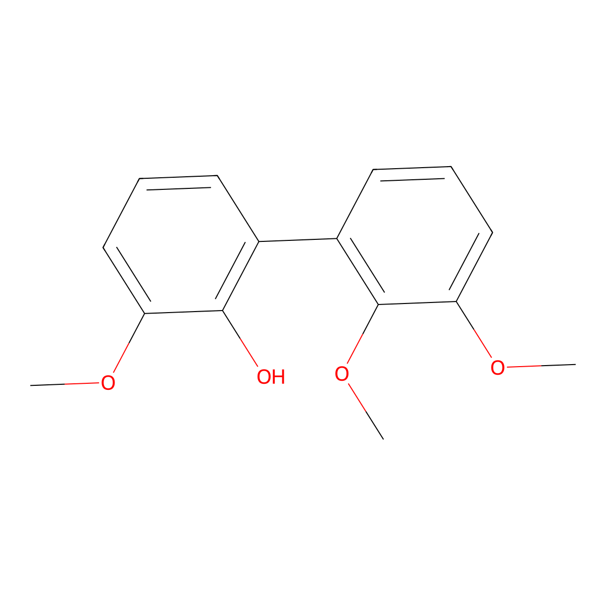2',3,3'-Trimethoxy[1,1'-biphenyl]-2-ol molecular structure, CAS 142450-96-2
