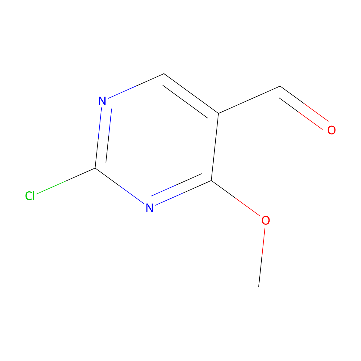 2-Chloro-4-methoxypyrimidine-5-carbaldehyde molecular structure, CAS 142451-96-5