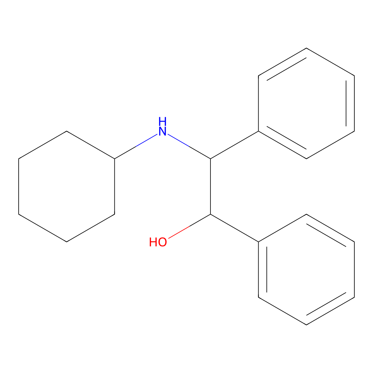 (1S,2R)-2-(cyclohexylamino)-1,2-diphenylethanol molecular structure, CAS 142452-42-4
