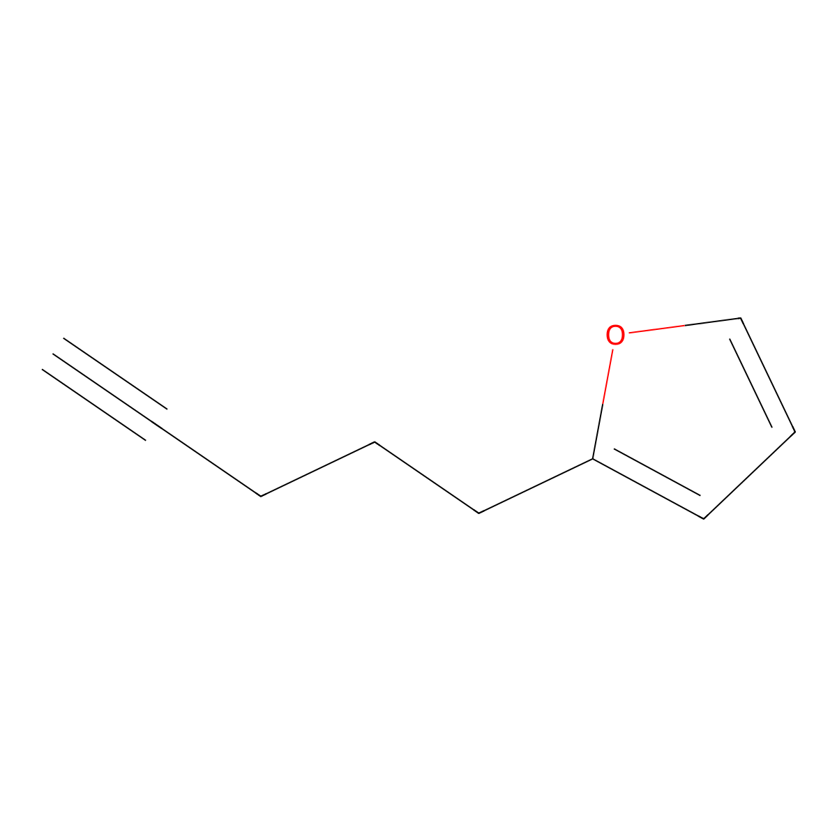 2-(Pent-4-yn-1-yl)furan molecular structure, CAS 142458-86-4