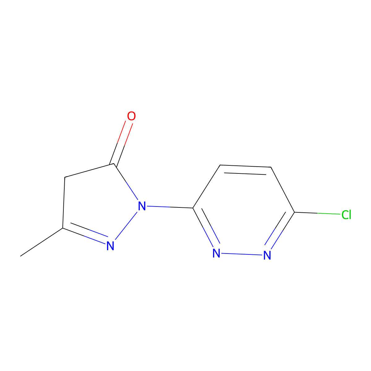 1-(6-chloropyridazin-3-yl)-3-methyl-4,5-dihydro-1H-pyrazol-5-one molecular structure, CAS 14246-87-8