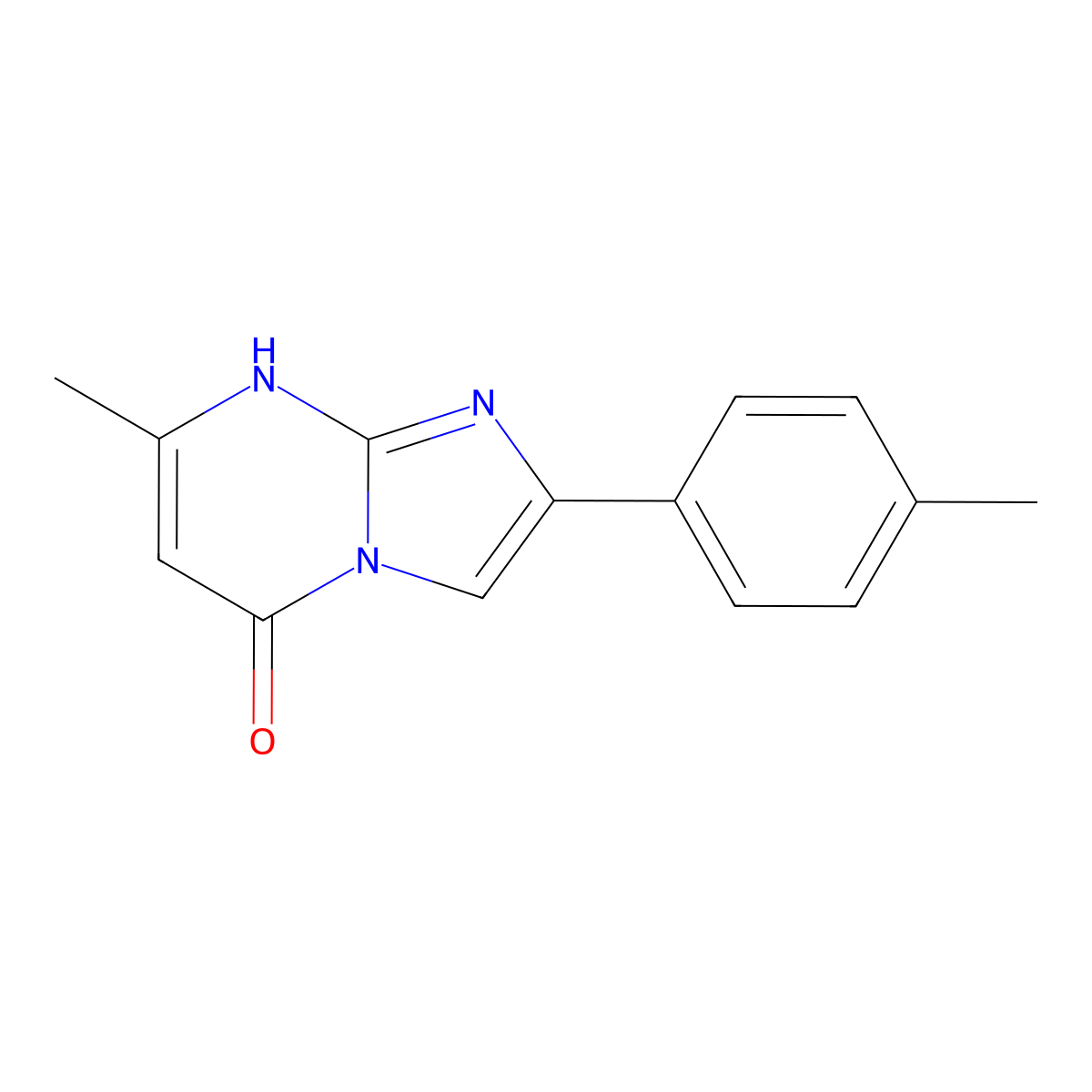 7-Methyl-2-(4-methylphenyl)imidazo[1,2-a]pyrimidin-5-ol molecular structure, CAS 14247-67-7