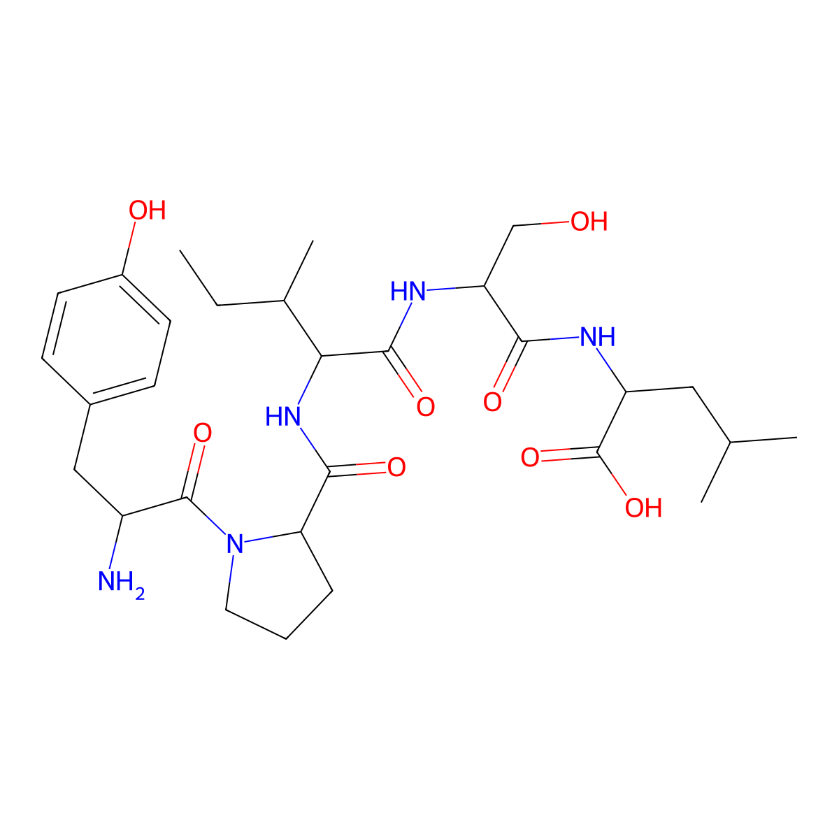 Gluten Exorphin C molecular structure, CAS 142479-62-7