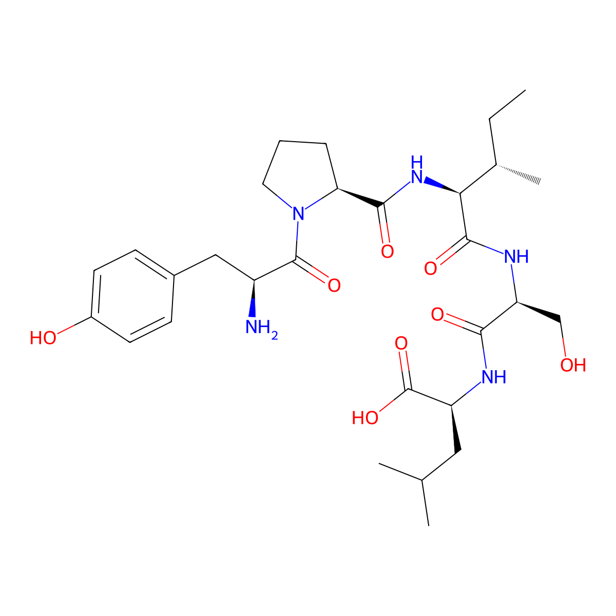 Gluten Exorphin C molecular structure, CAS 142479-62-7