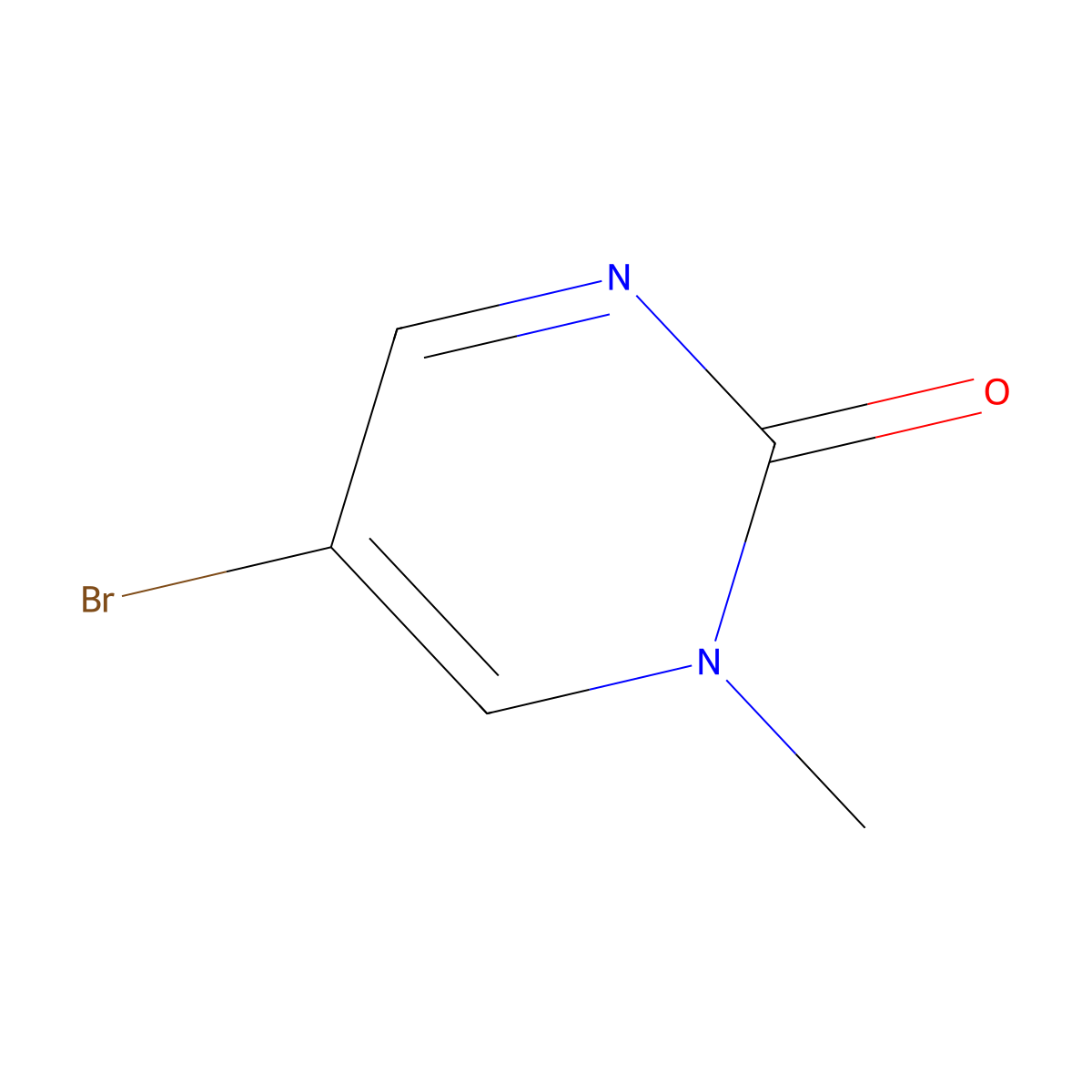 5-bromo-1-methylpyrimidin-2(1H)-one molecular structure, CAS 14248-01-2
