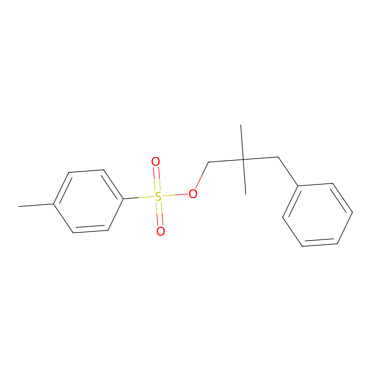 2,2-Dimethyl-3-phenylpropyl 4-methylbenzene-1-sulfonate molecular structure, CAS 14248-19-2