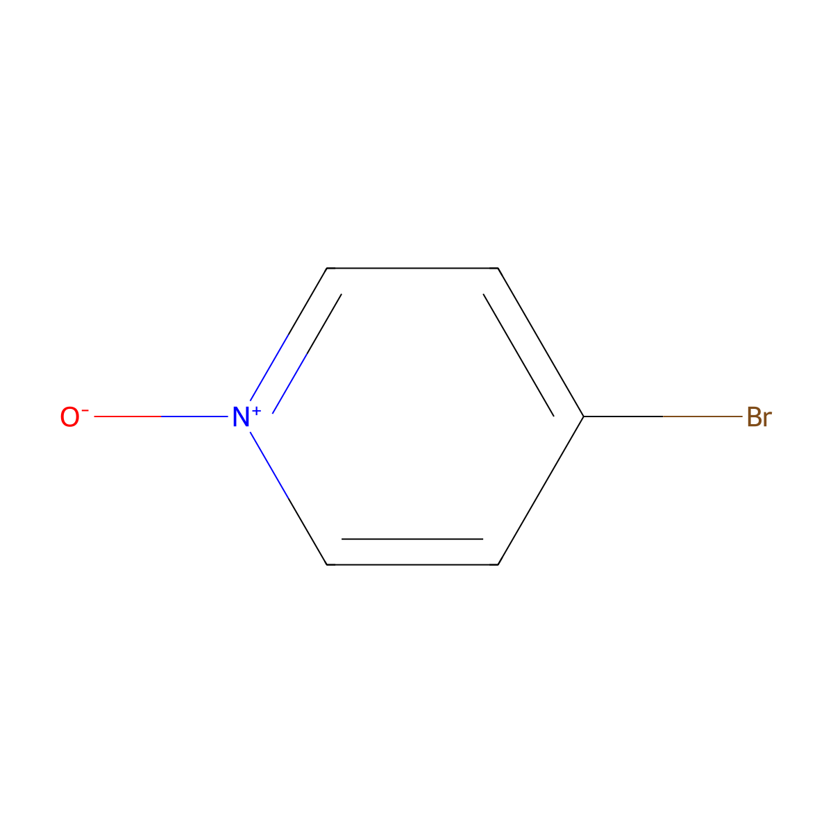 4-Bromopyridin-1-ium-1-olate molecular structure, CAS 14248-50-1