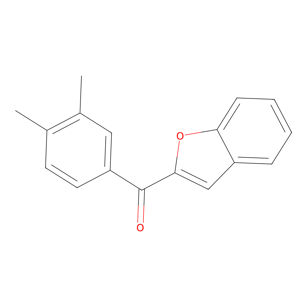 1-Benzofuran-2-yl(3,4-dimethylphenyl)methanone molecular structure, CAS 14248-86-3
